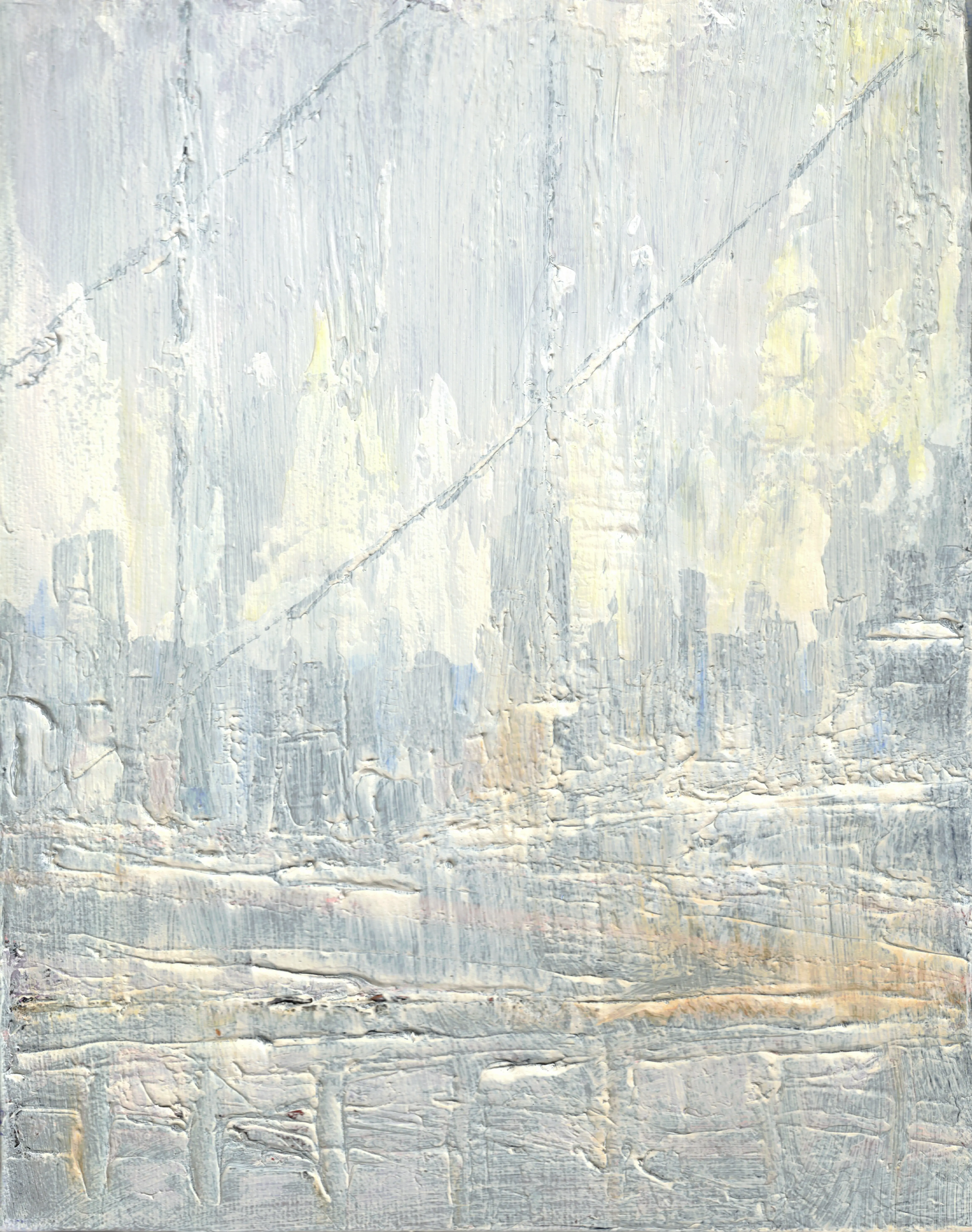 Erin Lilli Bridgeview Whiteout, 2023 Acrylic on 8" × 10" stretched canvas A0810CS23US01
