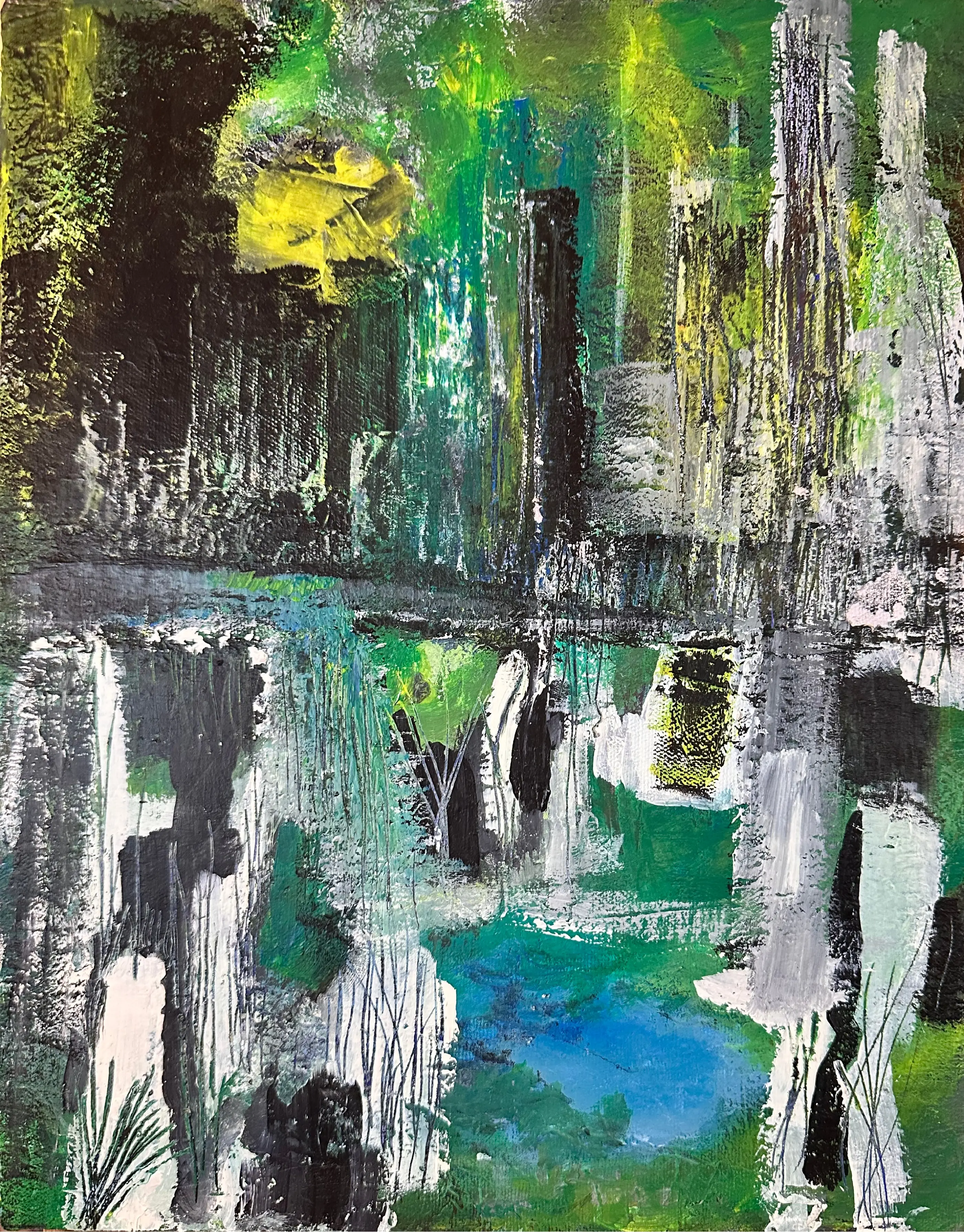 Erin Lilli Urban Swamp, 2022 Acrylic on 11" × 14" stretched canvas A1114CS22LS01