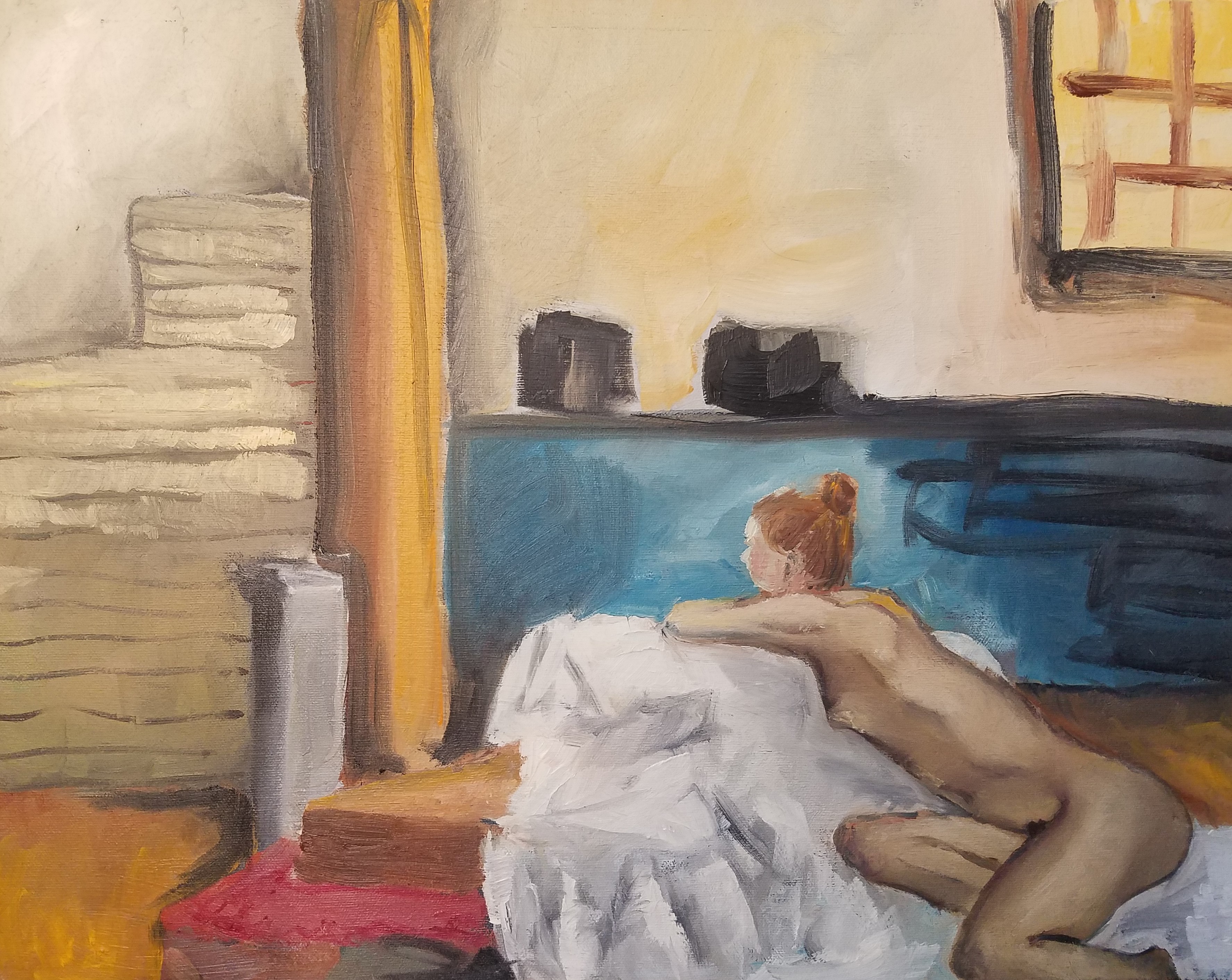 Erin Lilli Female Nude Looking, 2014 Oil on 20" × 16" stretched canvas O2016CS14NU